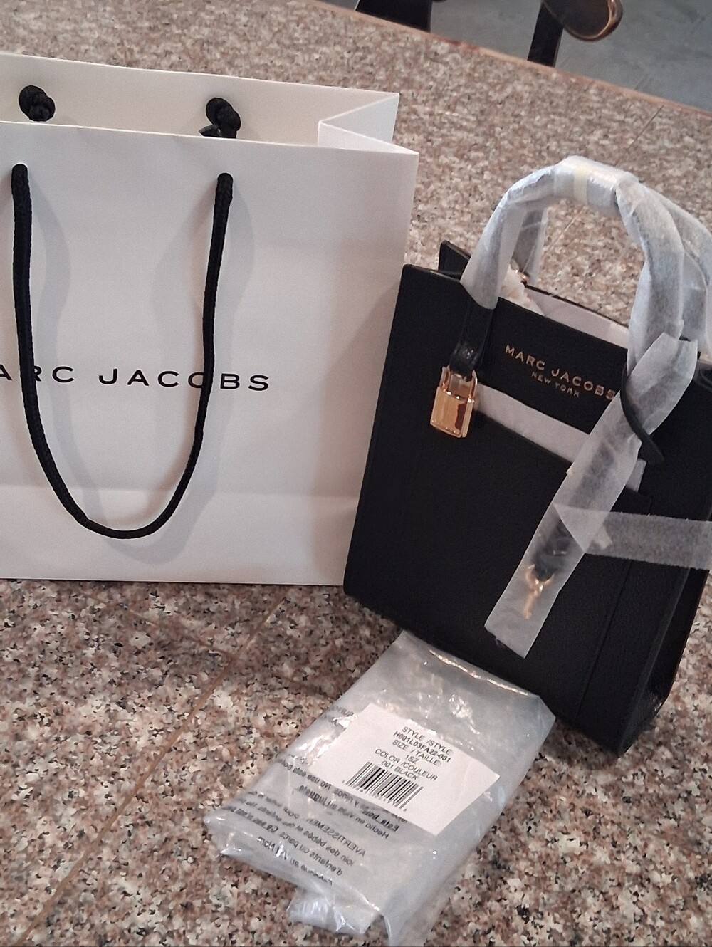 Marc Jacobs Micro MINI Black Leather Tote Bag - Elegant Everyday Carry